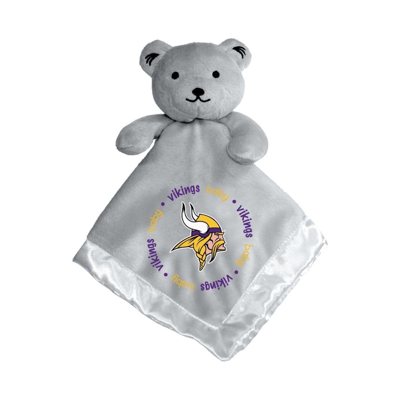Minnesota Vikings Security Bear Gray Soft Plush 14"X14" Baby Fanatics Buddy